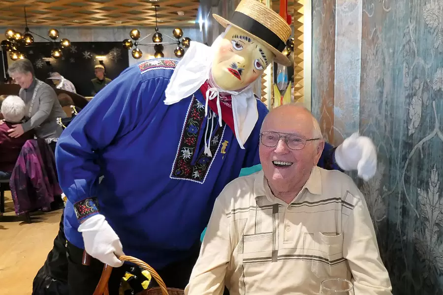 Willi Konz mit dem Viehhändler.